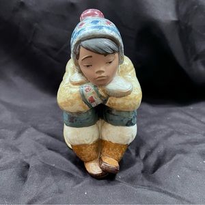 1985 LLADRO‎ DAISA - INUIT ESKIMO BOY - MADE IN SPAIN Porcelain Figurine Vintage